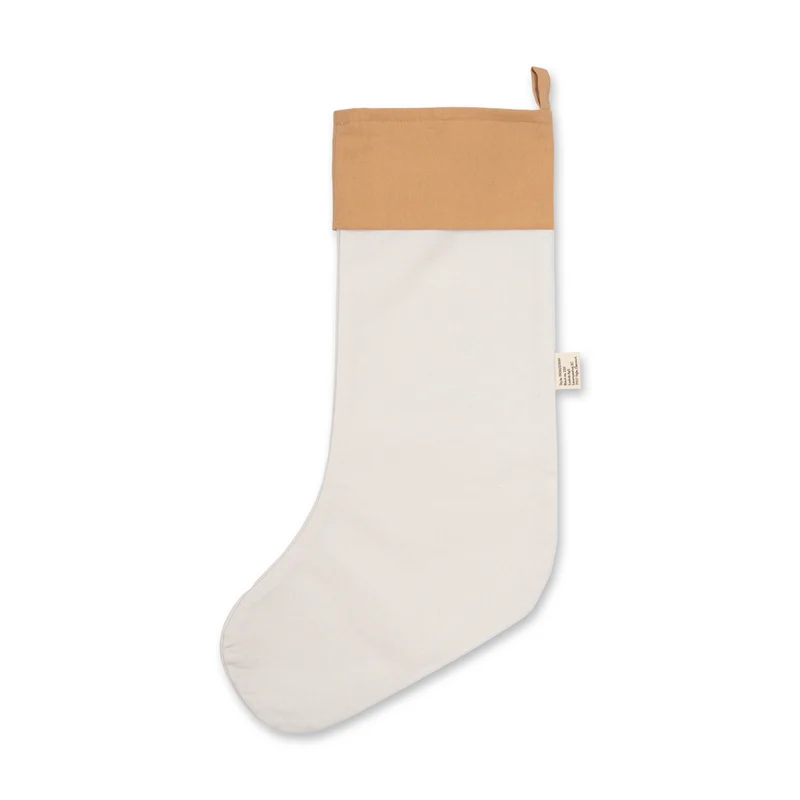 Weihnachtsstrumpf mit Motiv 40 x 18 cm, Bio Baumwolle
