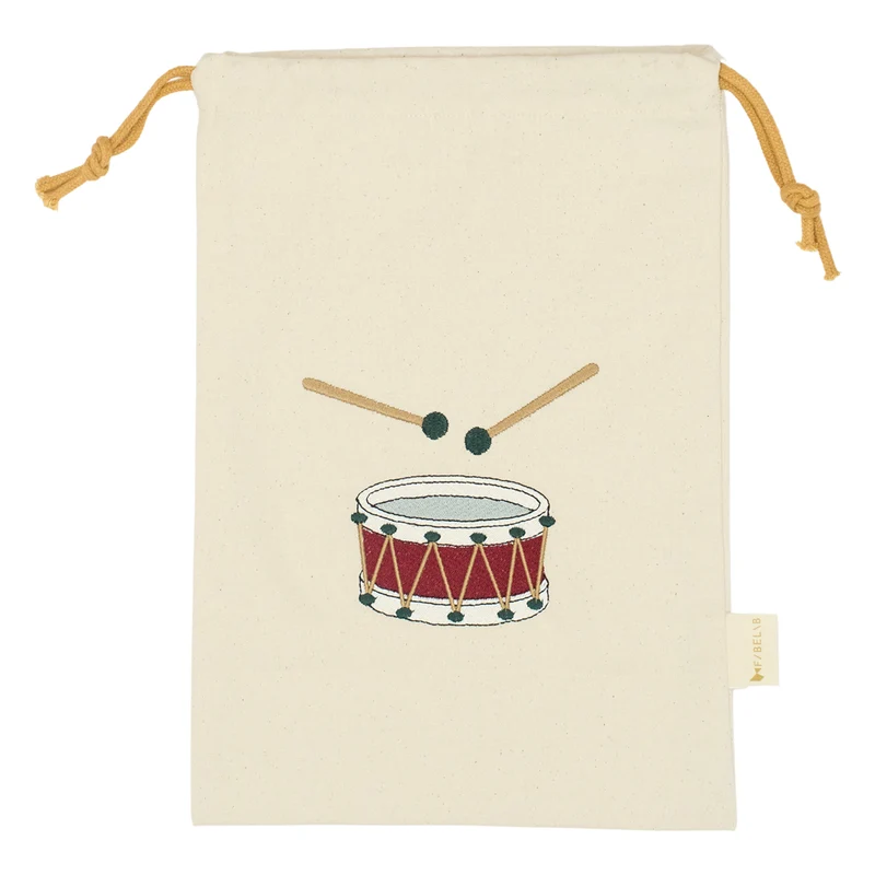 Weihnachtssäckchen mit Motiv 23 x 34 cm, Bio Baumwolle