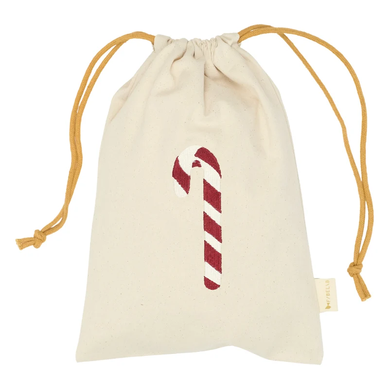 Weihnachtssäckchen mit Motiv 23 x 34 cm, Bio Baumwolle