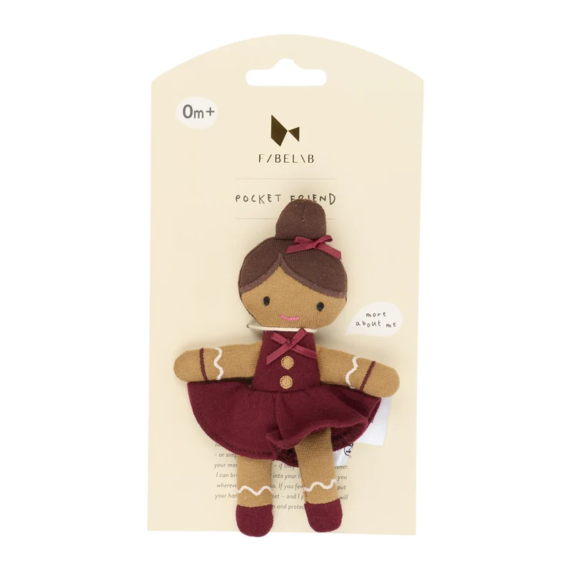 Lebkuchen Püppchen 14 cm, Bio Baumwolle