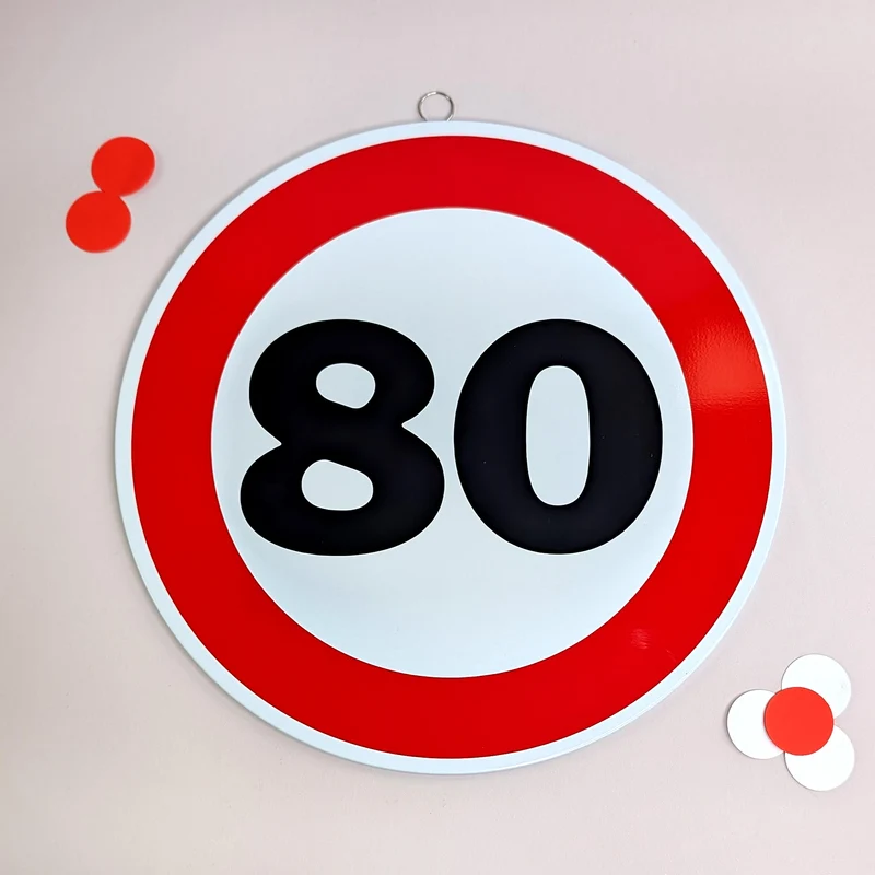 Rundes Blechschild zum Geburtstag & Jubiläum | 25 cm | Verkehrsschild Design