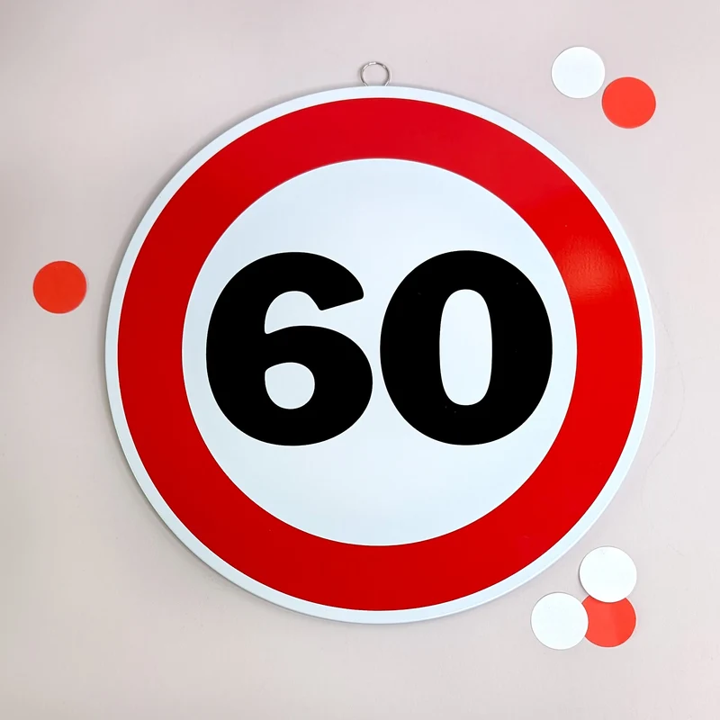 Rundes Blechschild zum Geburtstag & Jubiläum | 25 cm | Verkehrsschild Design