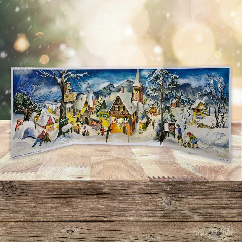 Panorama Advent calendar “Little Village in Winter”