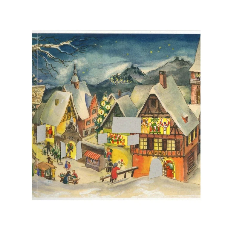 Panorama Advent calendar “Little Village in Winter”