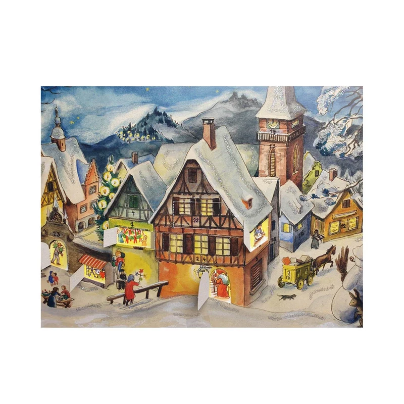 Panorama Advent calendar “Little Village in Winter”