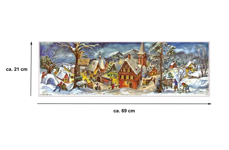Panorama Advent calendar “Little Village in Winter”