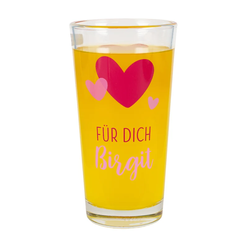 Personalisierbares Trinkglas mit Herz-Motiv | 380 ml Glas von Ritzenhoff & Breker