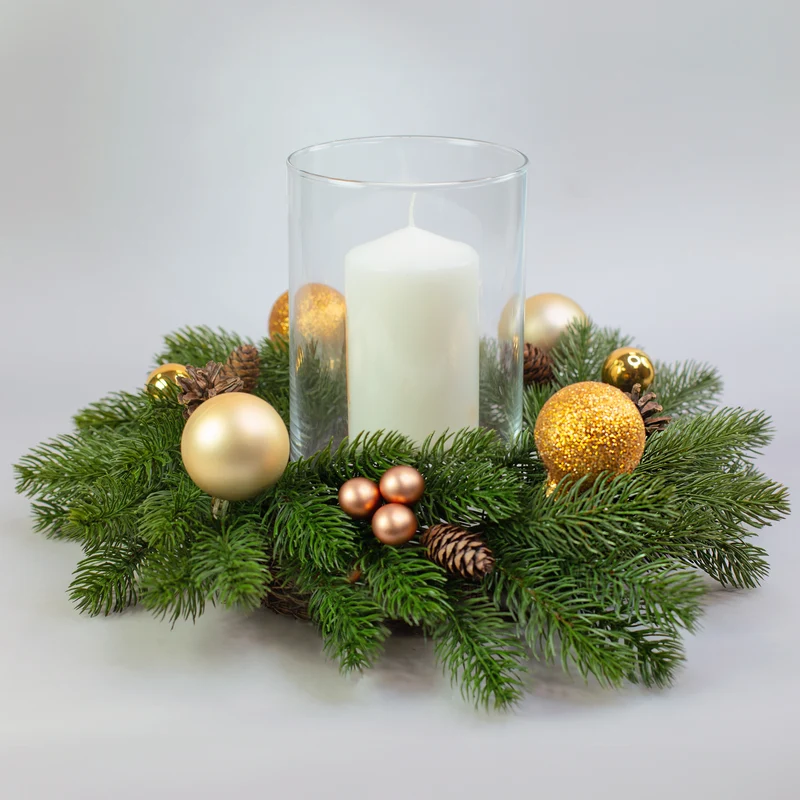 Adventskranz aus Tannenzweigen in zwei Größen | Hochwertige Kunst Dekoration zu Weihnachten