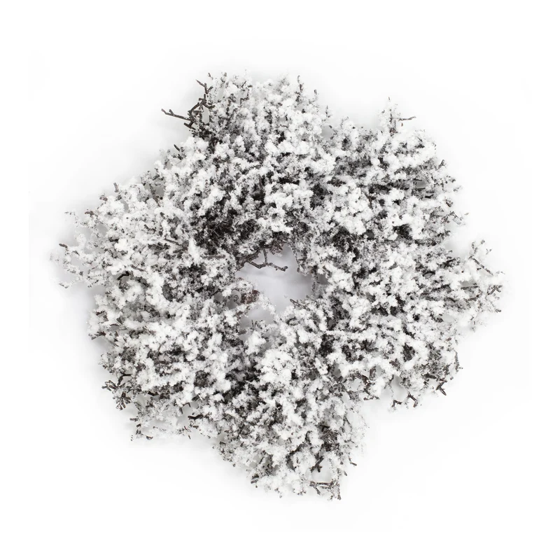 Winterlicher Adventskranz aus Schneezweigen in zwei Größen | Dekoration zu Weihnachten