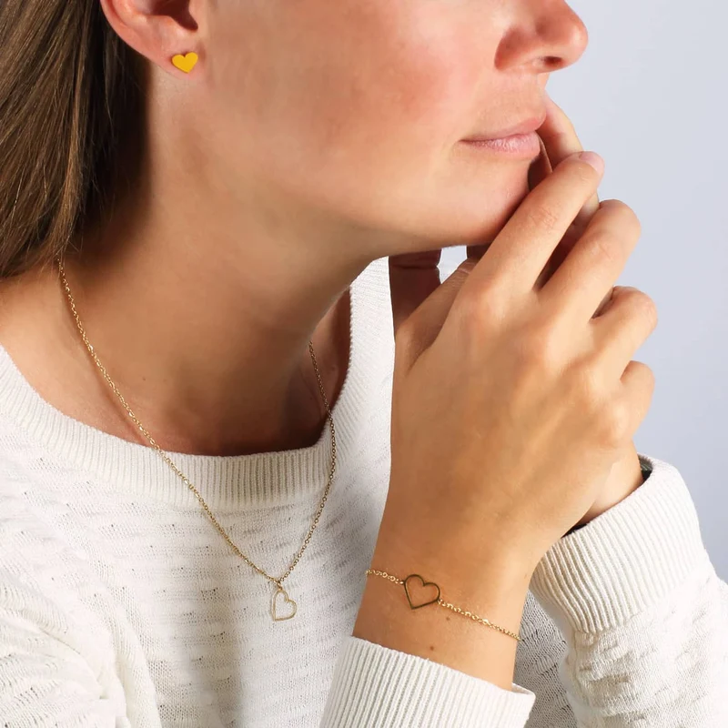 Schmuck-Geschenkset - Herzen aus Gold