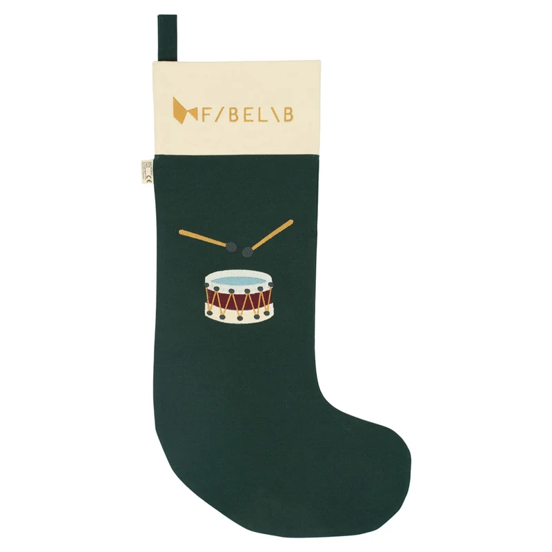 Weihnachtsstrumpf Nikolausstrumpf 50 cm, Bio Baumwolle