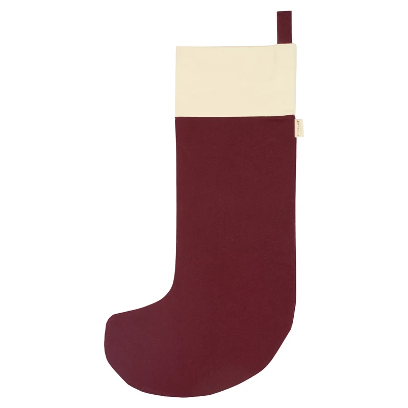 Weihnachtsstrumpf Nikolausstrumpf 50 cm, Bio Baumwolle