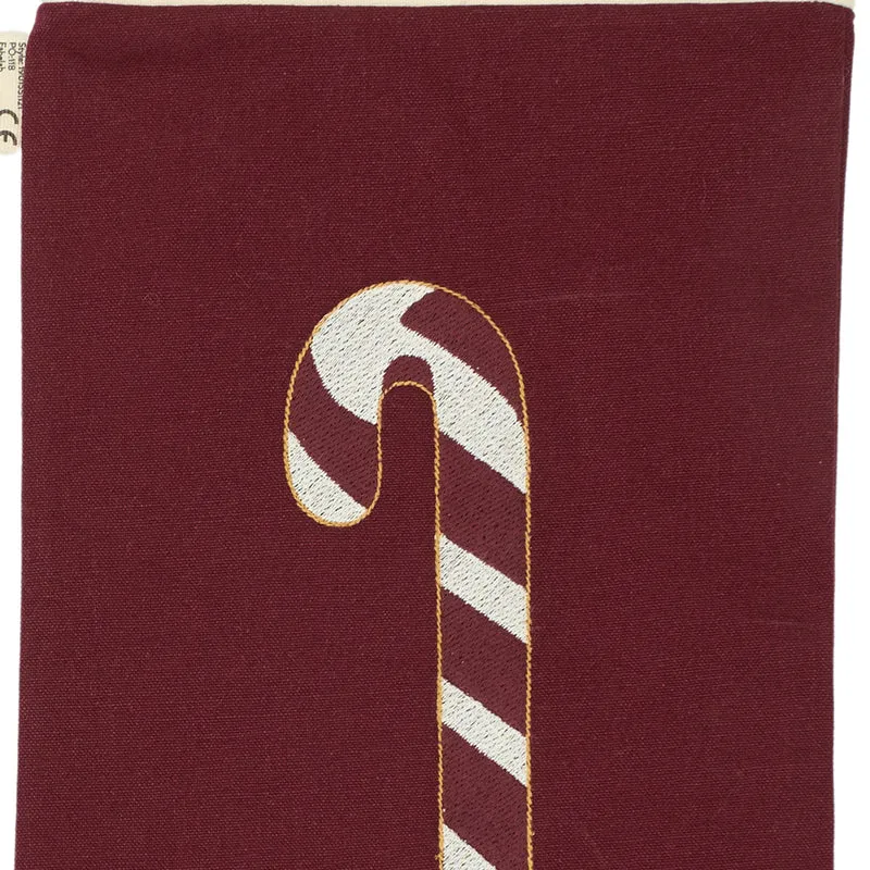 Weihnachtsstrumpf Nikolausstrumpf 50 cm, Bio Baumwolle