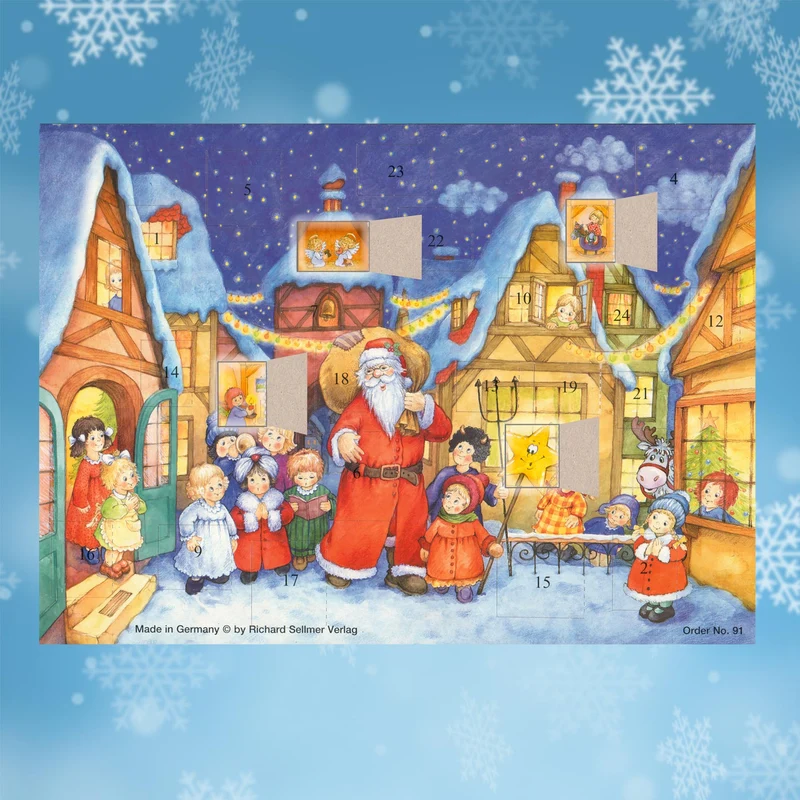 A4 Advent calendar “Santa Claus Comes to Town”
