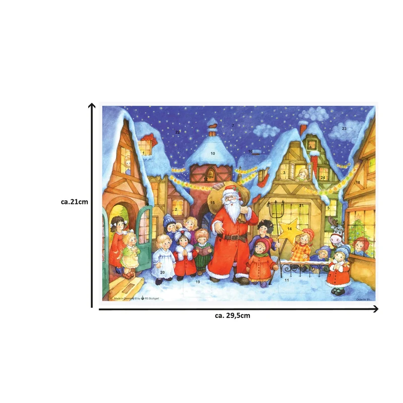 A4 Advent calendar “Santa Claus Comes to Town”