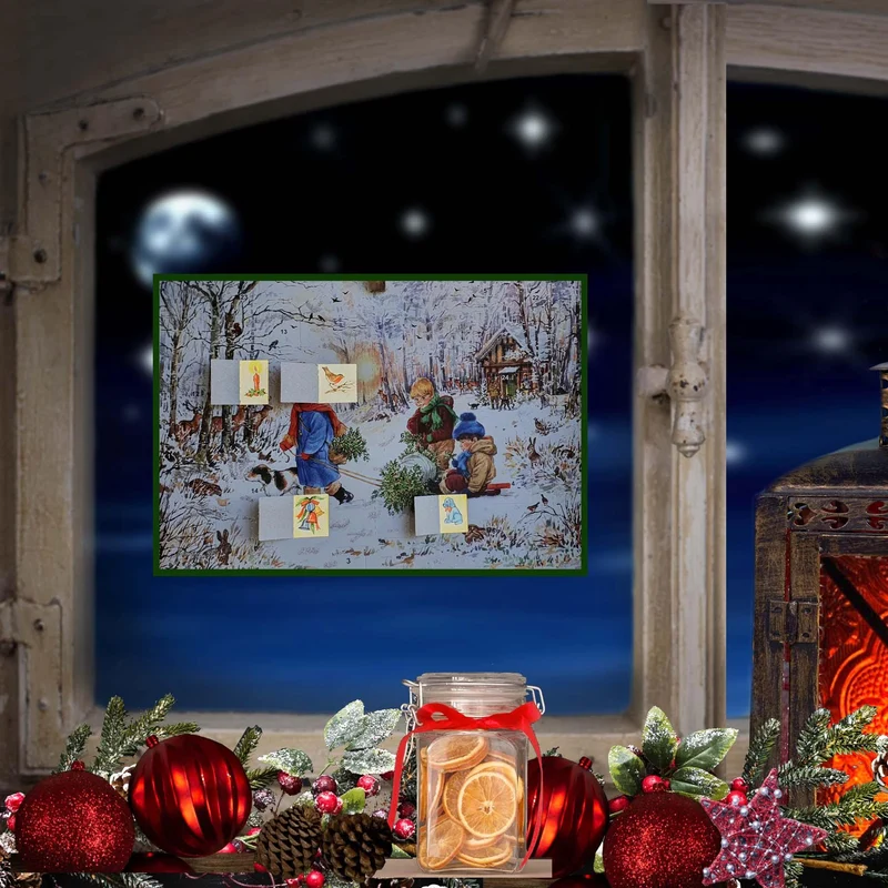 A4 Advent calendar “Snowy Delights in the Forest”