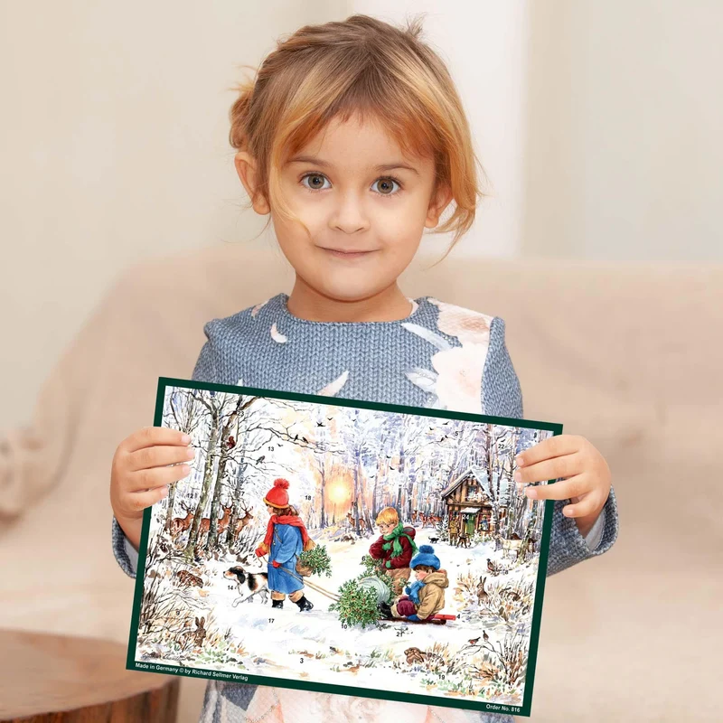 A4 Advent calendar “Snowy Delights in the Forest”