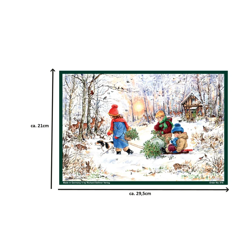 A4 Advent calendar “Snowy Delights in the Forest”