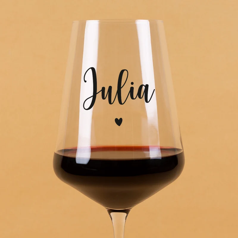 Personalisiertes Leonardo Weinglas mit Name & Herz | Geschenk für Weinliebhaber und Herzensmenschen