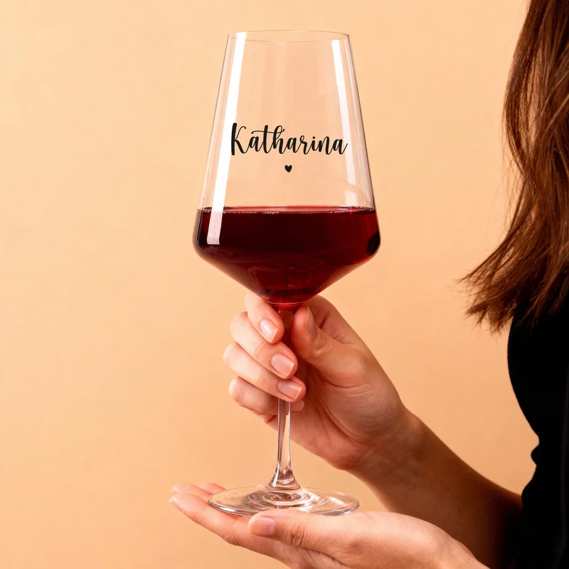 Personalisiertes Leonardo Weinglas mit Name & Herz | Geschenk für Weinliebhaber und Herzensmenschen