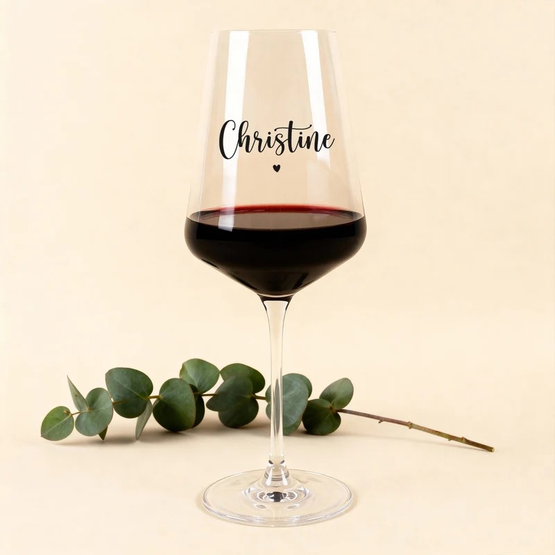 Personalisiertes Leonardo Weinglas mit Name & Herz | Geschenk für Weinliebhaber und Herzensmenschen