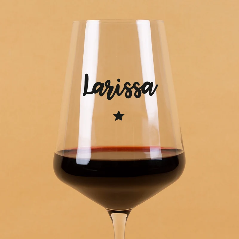 Personalisiertes Leonardo Weinglas mit Name & Stern | Geschenk zu Weihnachten und Geburtstag