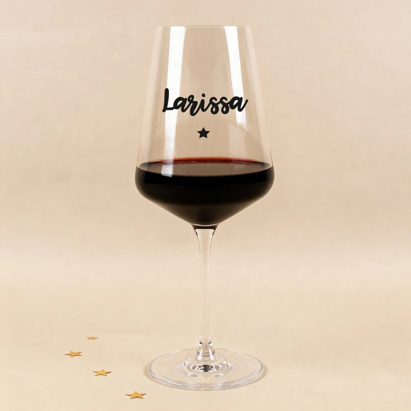 Personalisiertes Leonardo Weinglas mit Name & Stern | Geschenk zu Weihnachten und Geburtstag
