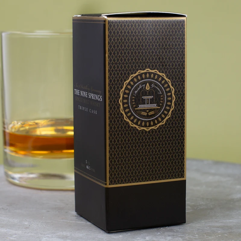 The Nine Springs - Triple Cask Single Malt Whisky aus dem Eichsfeld in Thüringen | Miniaturflasche