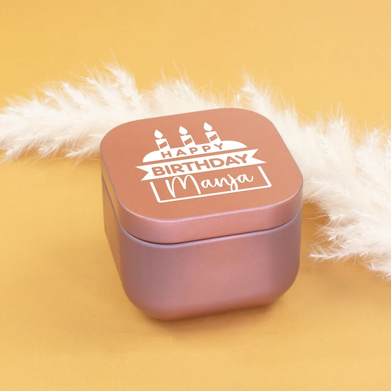 Mini Duftkerze als Geschenk zum Geburtstag personalisiert mit Name | Gold oder Rosé