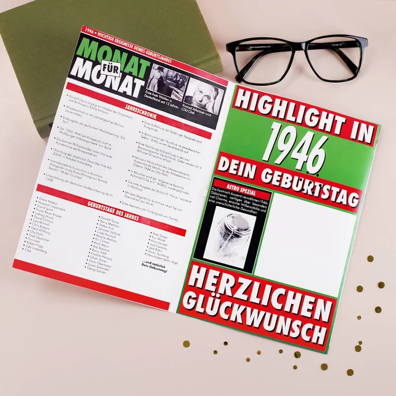 Birthday Times Karte mit Sound 1946