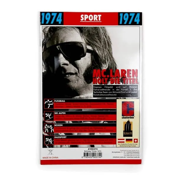 Birthday Times Karte mit Sound 1974
