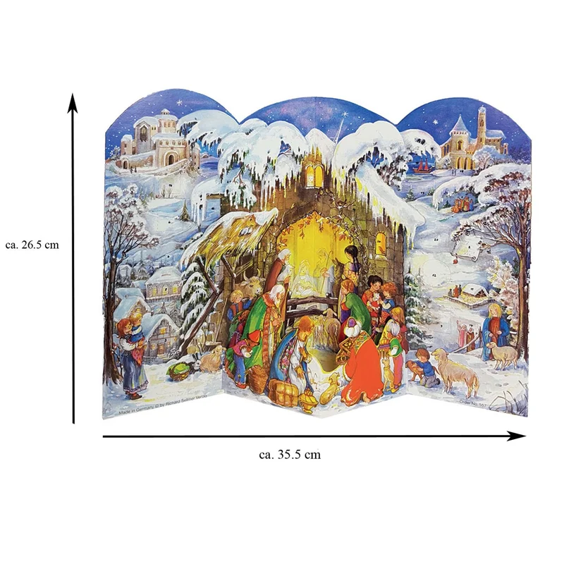 Standing Advent calendar “Jesus Is Born”