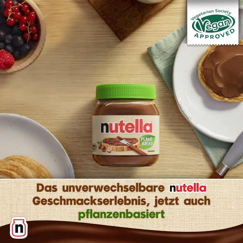 nutella Plant-Based - Nuss-Nugat-Creme als Aufstrich oder für leckere Rezepte - 1x350g