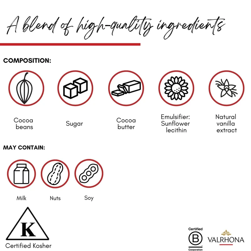 Valrhona Dunkle Schokolade, Guanaja 70%, 1 kg