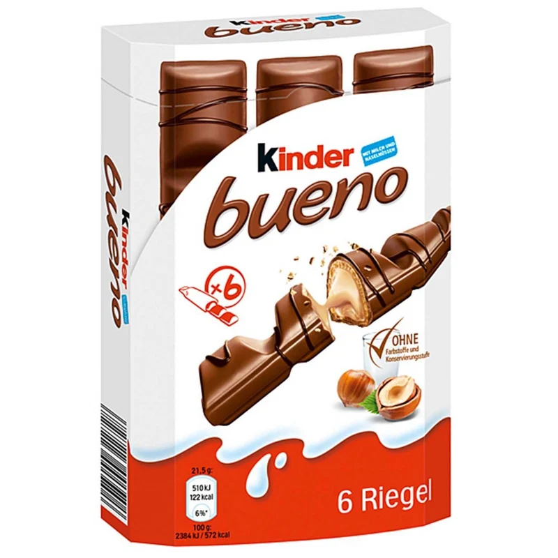 Ferrero Kinderschokolade Probier-Box | Mit Kinder Bueno, Kinderriegel, Schokobons 1200g