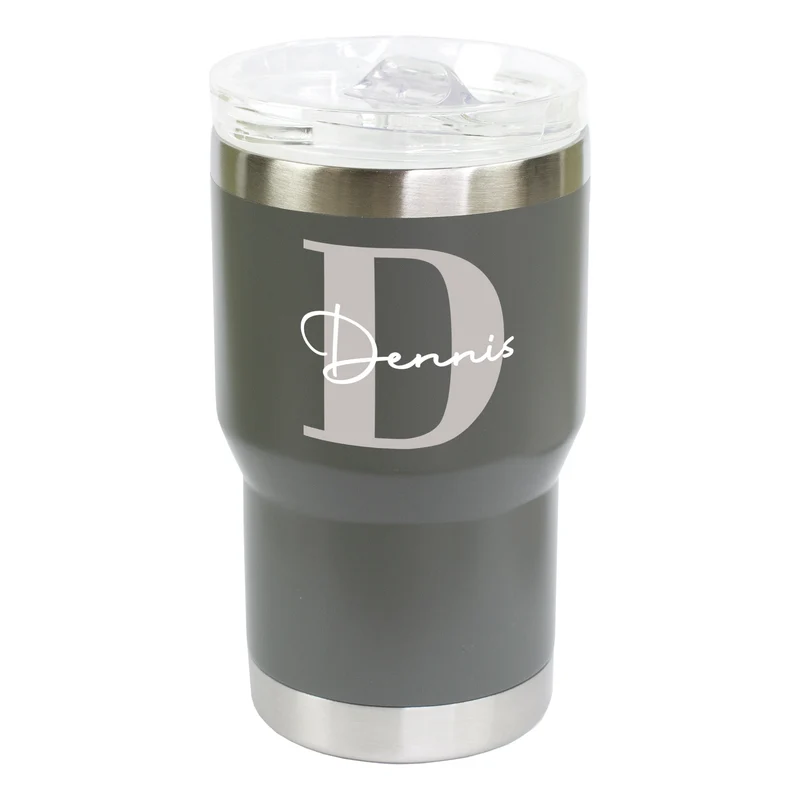 Thermobecher personalisiert mit Initiale & Name | Coffee to Go Becher aus Edelstahl & Keramik