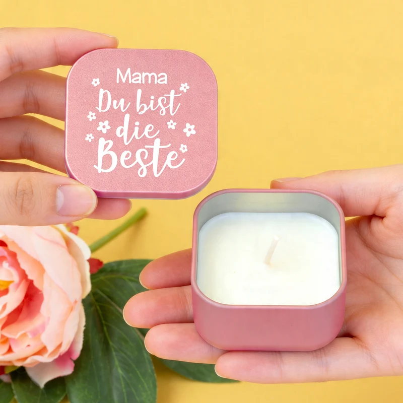 Duftkerze personalisiert mit Name als Geschenk zum Muttertag für die beste Mama, Oma & Freundin