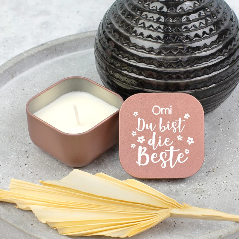 Duftkerze personalisiert mit Name als Geschenk zum Muttertag für die beste Mama, Oma & Freundin