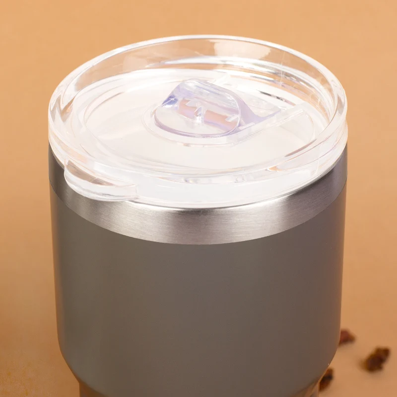 Thermobecher - Super Mama - mit Panda Motiv | Kaffeebecher Coffee to go 350ml für Muttertag in grau & beige