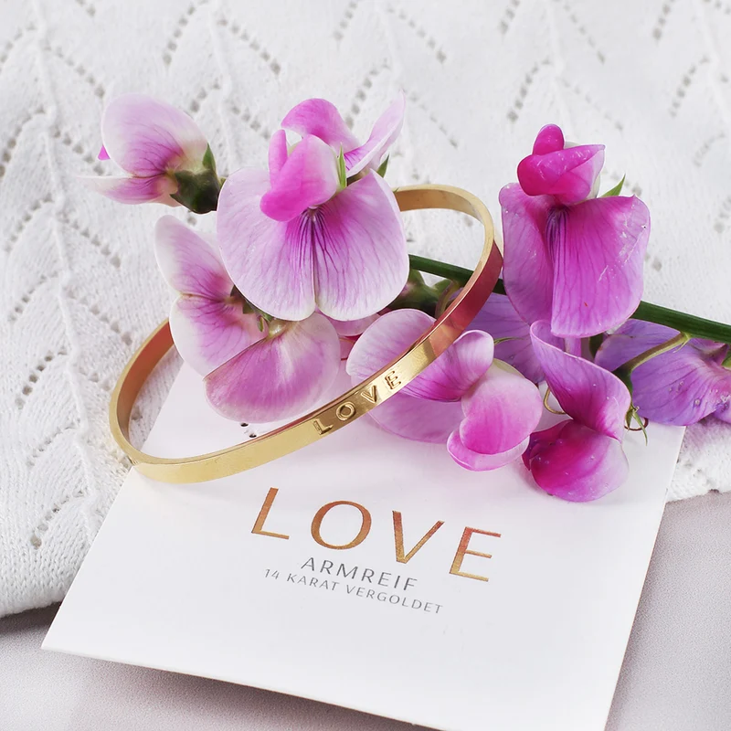 Armreif - LOVE - Gold