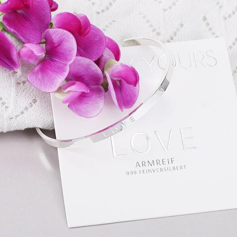 Armreif - LOVE - Silber