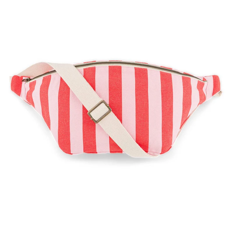 GÜRTELTASCHE STREIFEN TOMATE / CANDY PINK