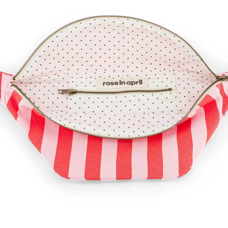 GÜRTELTASCHE STREIFEN TOMATE / CANDY PINK