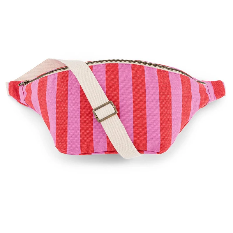 ORCHIDEE / TOMATE GESTREIFTE BAUCHTASCHE