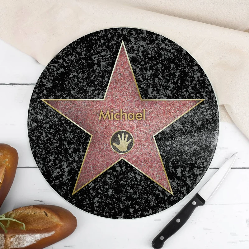 Glasbrettchen mit eigenem Walk of Fame Stern