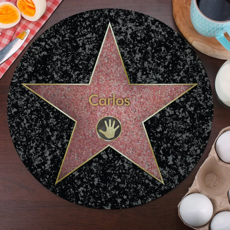 Glasbrettchen mit eigenem Walk of Fame Stern
