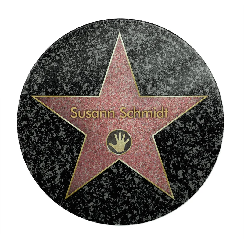 Glasbrettchen mit eigenem Walk of Fame Stern