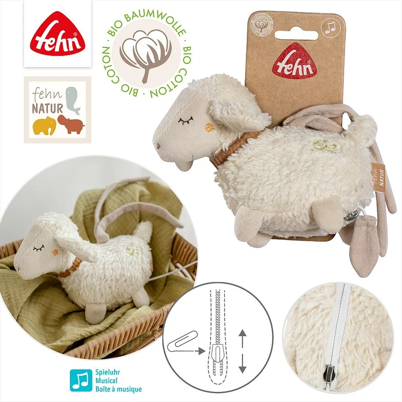 Fehn natur Mini Spieluhr Schaf