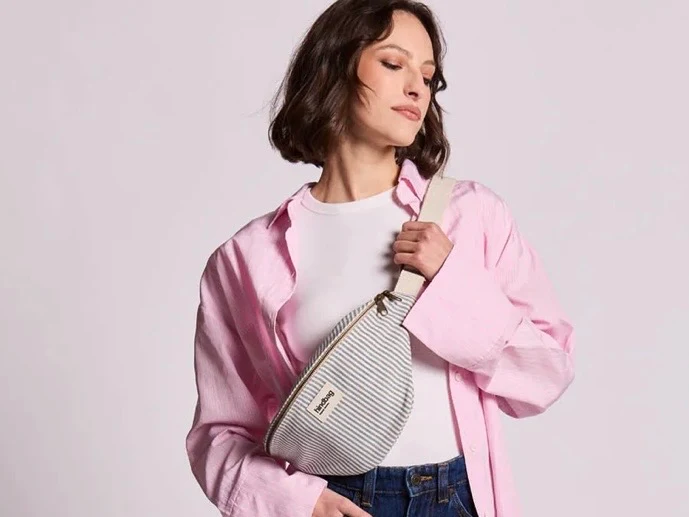 hindbag Olivia blaue Streifen