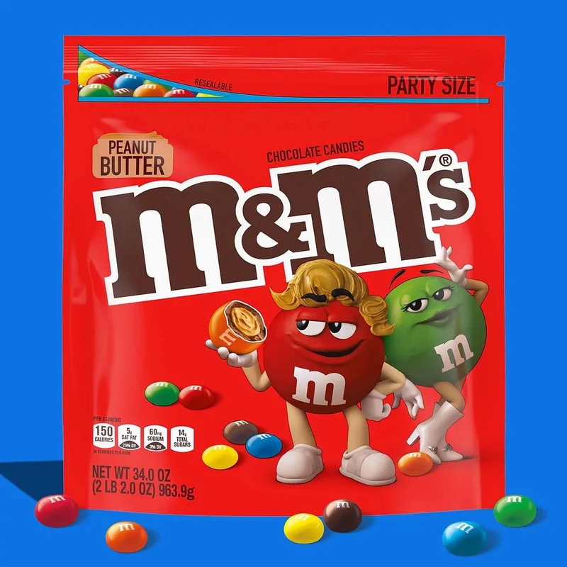 M&Ms Schokolinsen Erdnussbutter 963g